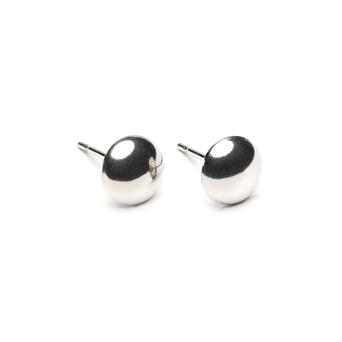 Stainless Steel 8 mm Dome Stud Earrings