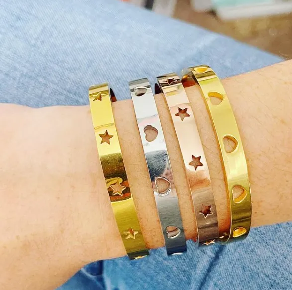 Star Struck Stainless Bangle