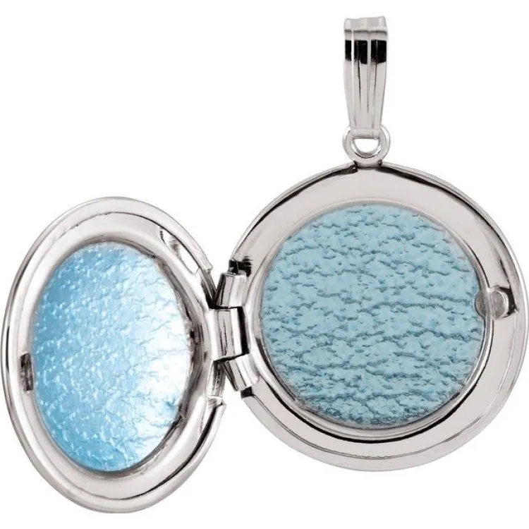 Sterling Silver Engravable Round Locket