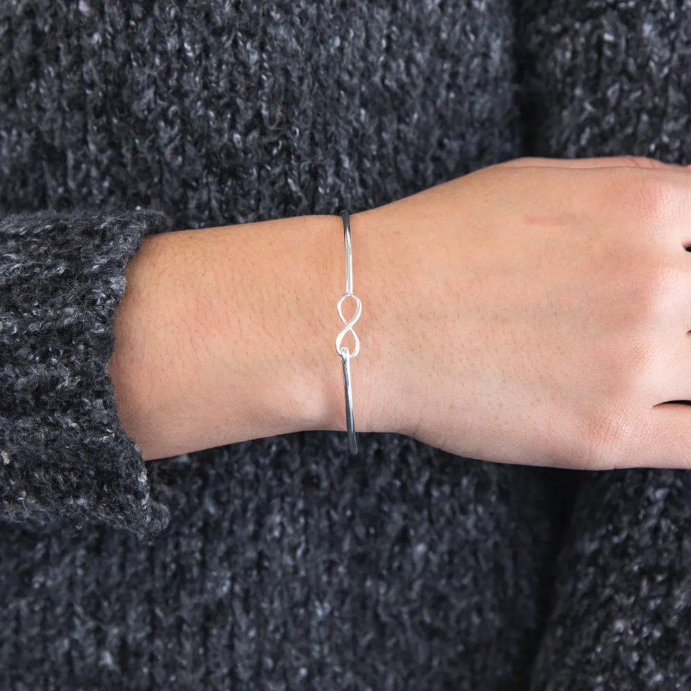 Sterling Silver Infinity 60mm Bangle