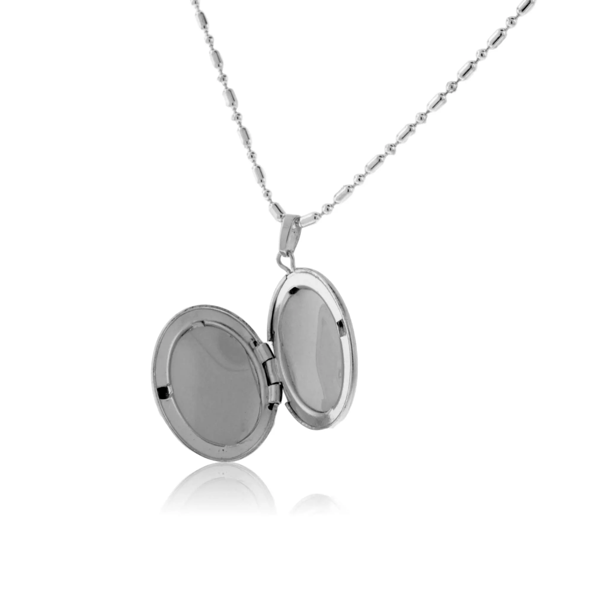 Sterling Silver Oval Engraved Locket