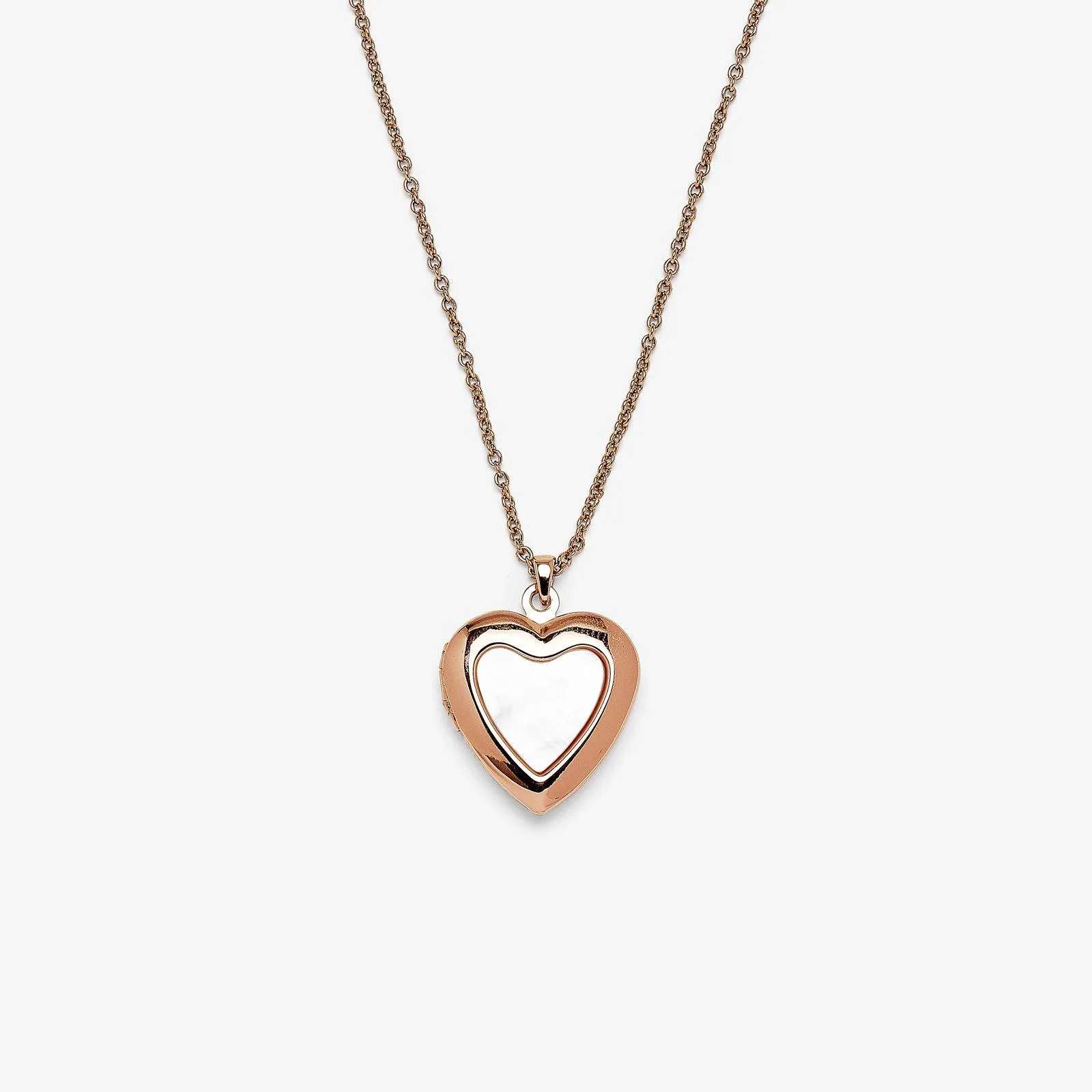 Stone Heart Locket Necklace