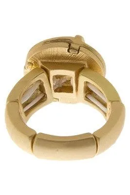 Stone Wire Metal Edged Ring