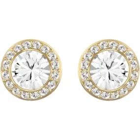 Swarovski Angelic Round Gold-tone Stud Earrings 5505470