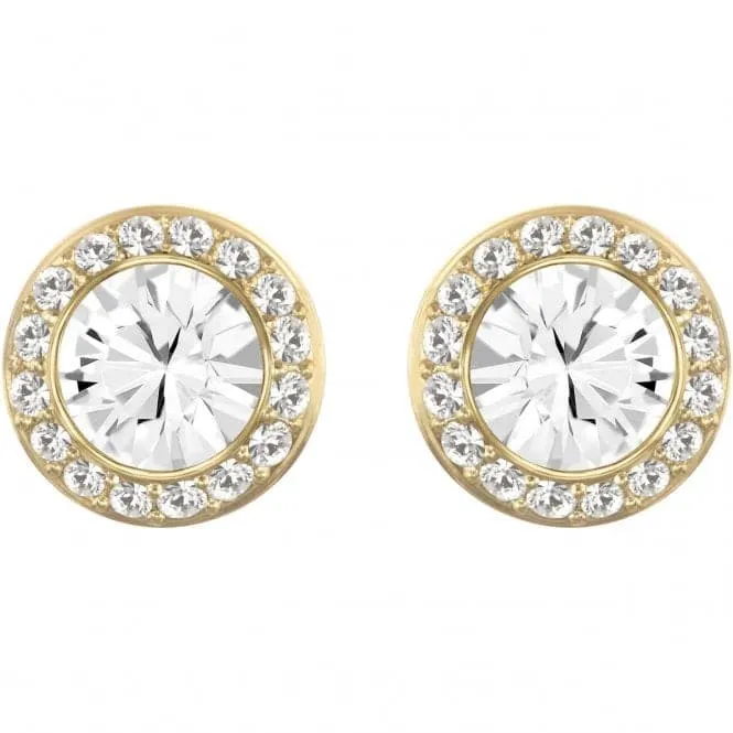 Swarovski Angelic Round Gold-tone Stud Earrings 5505470