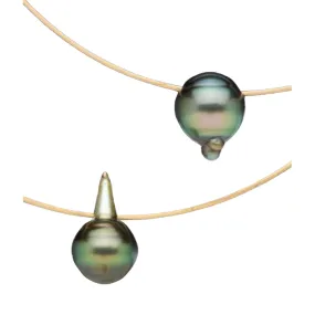 Tahitian Pearl on a Golden Cable Necklace