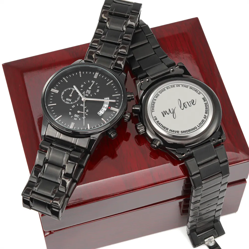 VALENTINE'S DAY GIFT FOR HIM | BLACK CHRONOGRAPH WATCH | MY LOVE