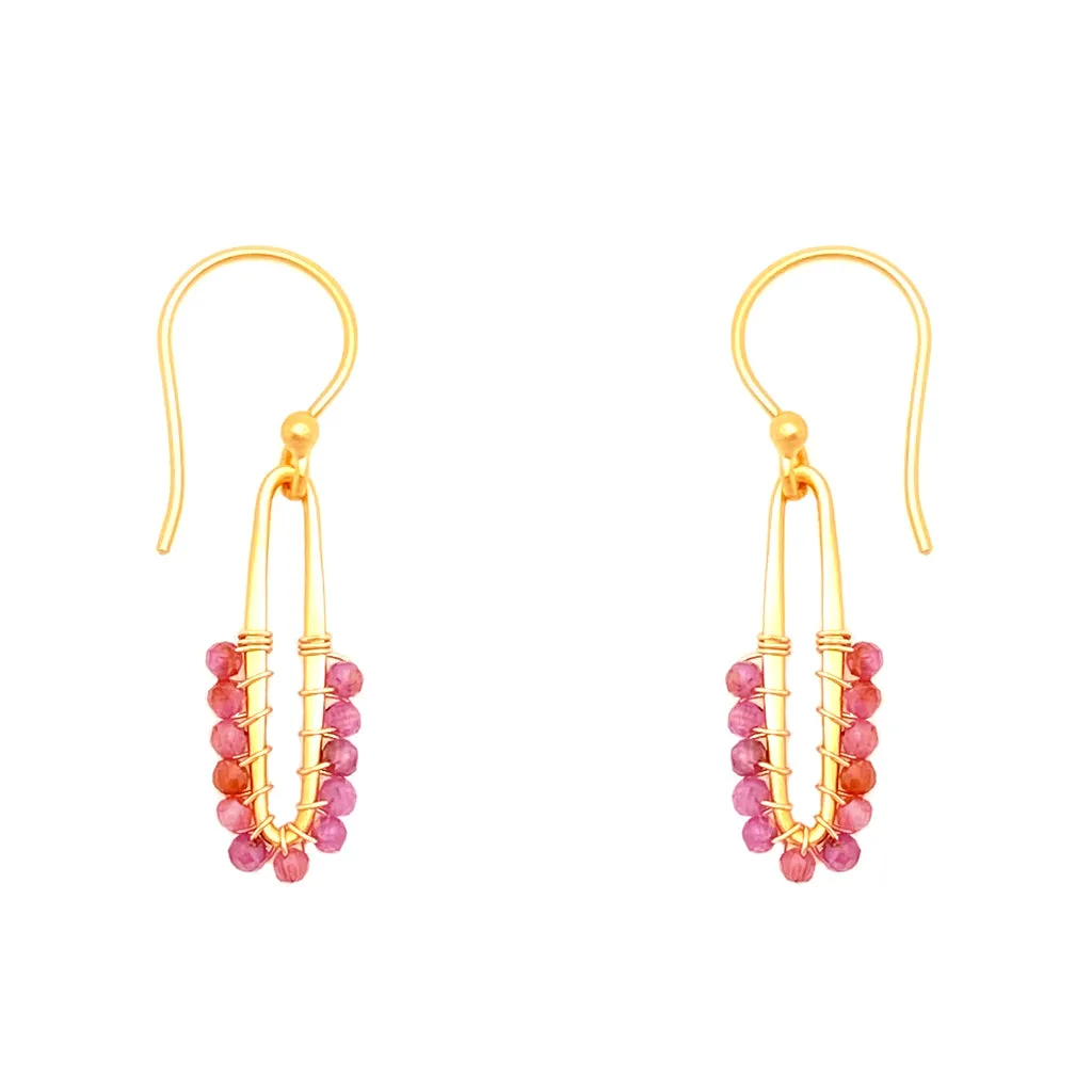 Verona Earrings - Ruby