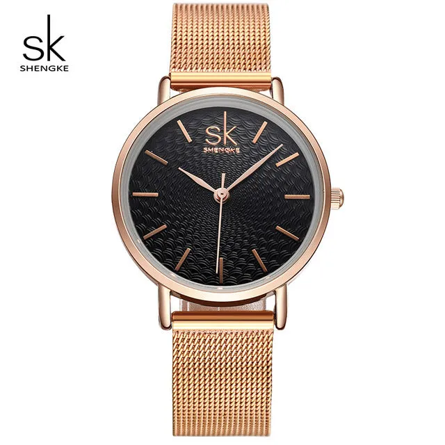 Women Luxury Silver Quartz Watch Stainless Steel  Watch