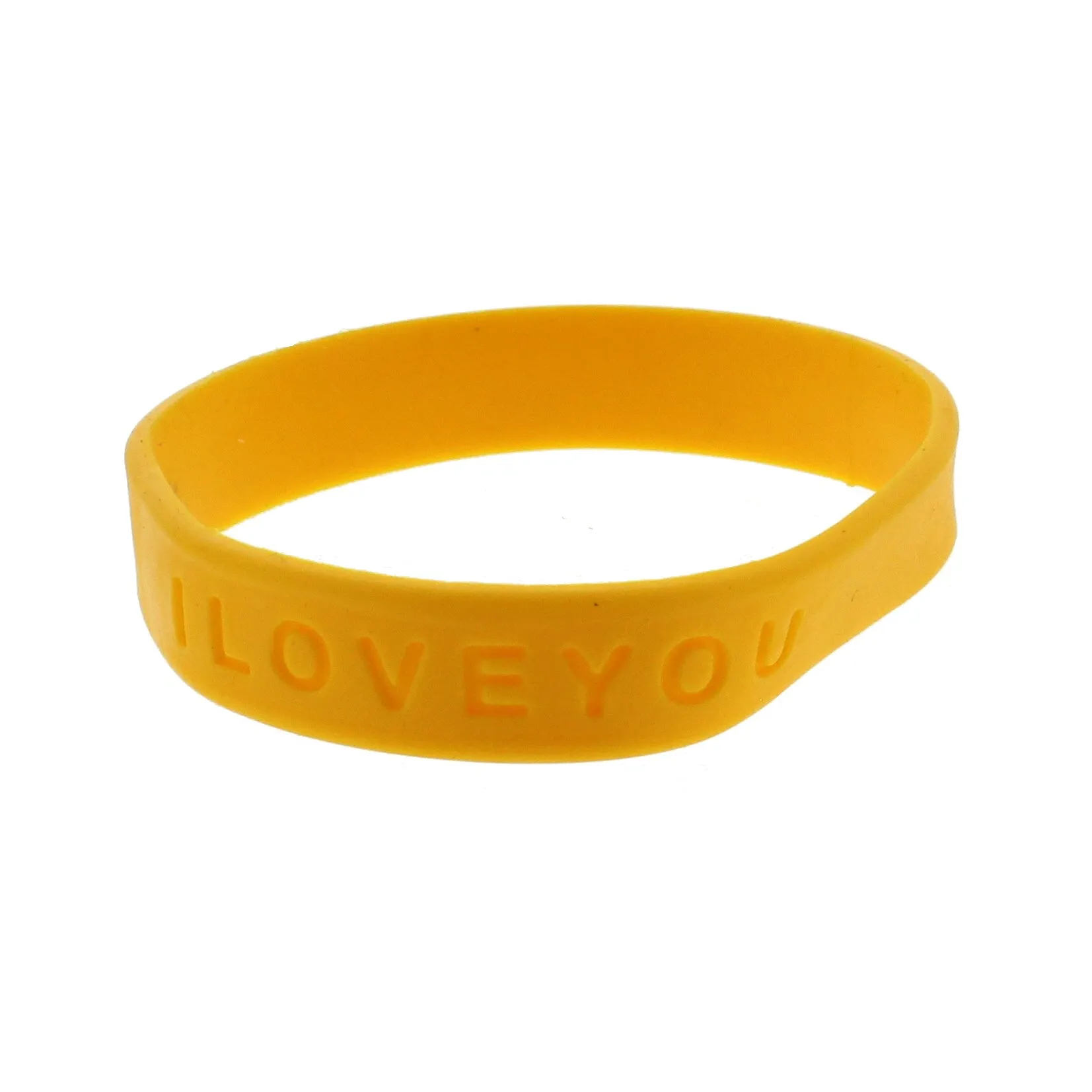 Yellow I LOVE YOU Silicon Bracelet