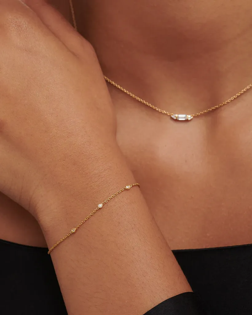 Yuri Solid Gold Trio Diamond Bracelet PRE-ORDER (Post Christmas Delivery)